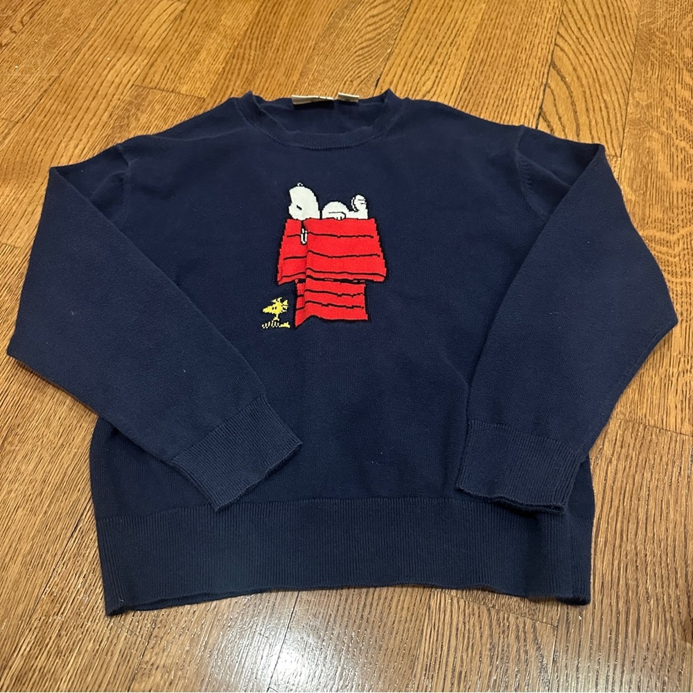 UNIQLO Kids | Peanuts | Snoopy | Navy Blue 100% Cotton Sweater | 9-10Y (140)